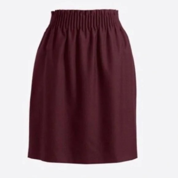J. Crew Dresses & Skirts - J Crew Burgundy Sidewalk Skirt Size 10